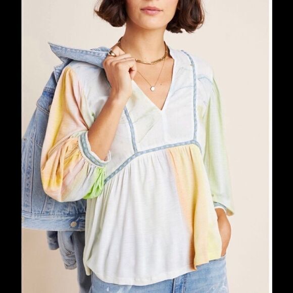 NWT Anthropologie Renata Tie-Dye Top - Picture 1 of 8